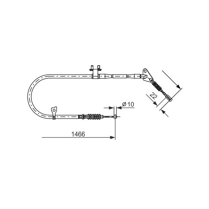 Trosas, stovėjimo stabdys BOSCH 1 987 477 492