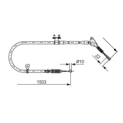 Trosas, stovėjimo stabdys BOSCH 1 987 477 493