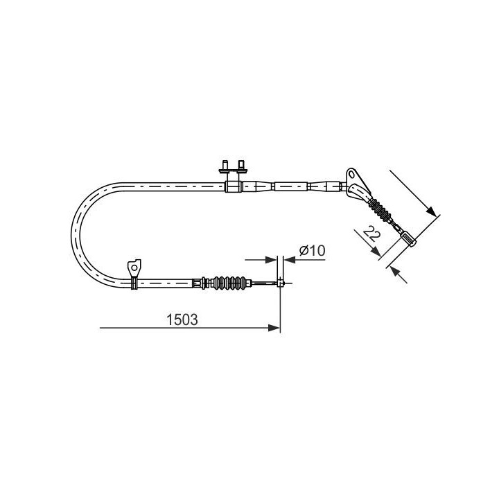 Trosas, stovėjimo stabdys BOSCH 1 987 477 493