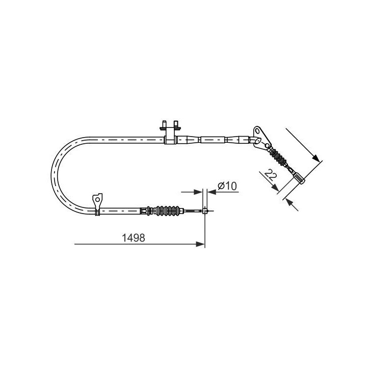 Trosas, stovėjimo stabdys BOSCH 1 987 477 494