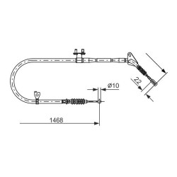 Trosas, stovėjimo stabdys BOSCH 1 987 477 495