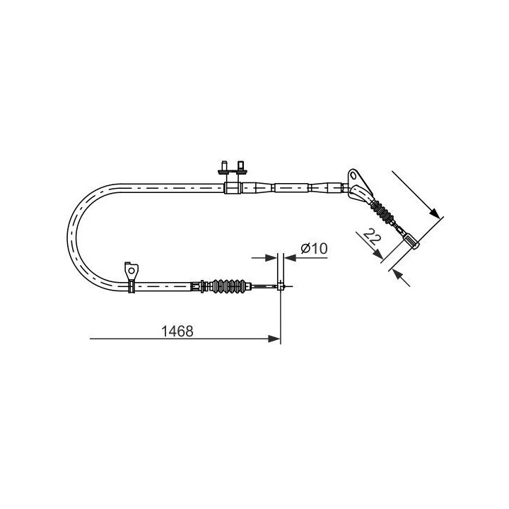 Trosas, stovėjimo stabdys BOSCH 1 987 477 495