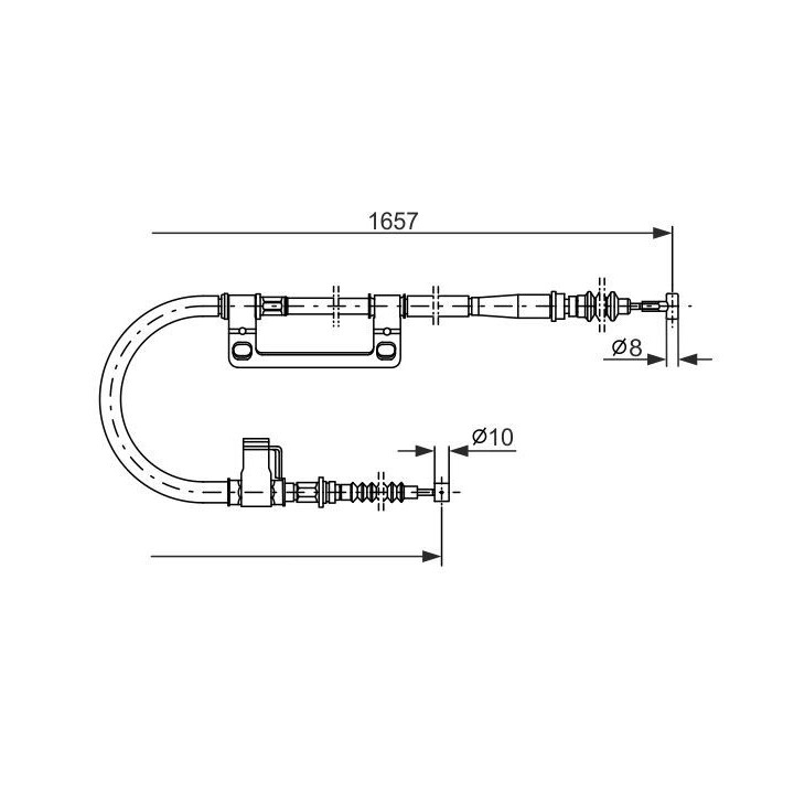 Trosas, stovėjimo stabdys BOSCH 1 987 477 502