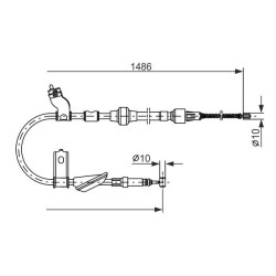 Trosas, stovėjimo stabdys BOSCH 1 987 477 512