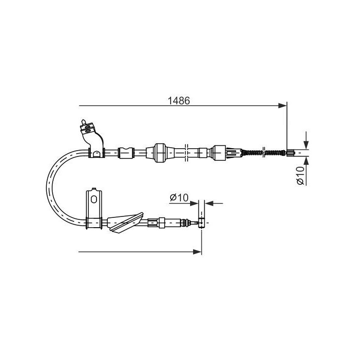 Trosas, stovėjimo stabdys BOSCH 1 987 477 512