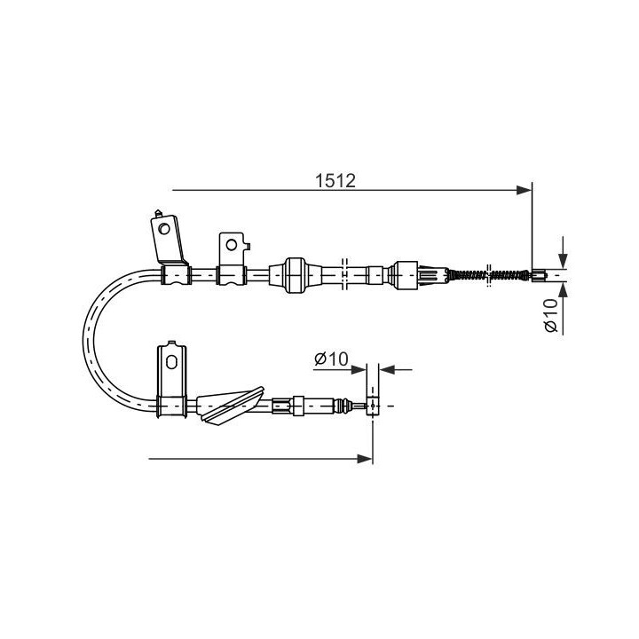 Trosas, stovėjimo stabdys BOSCH 1 987 477 513