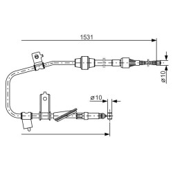 Trosas, stovėjimo stabdys BOSCH 1 987 477 788