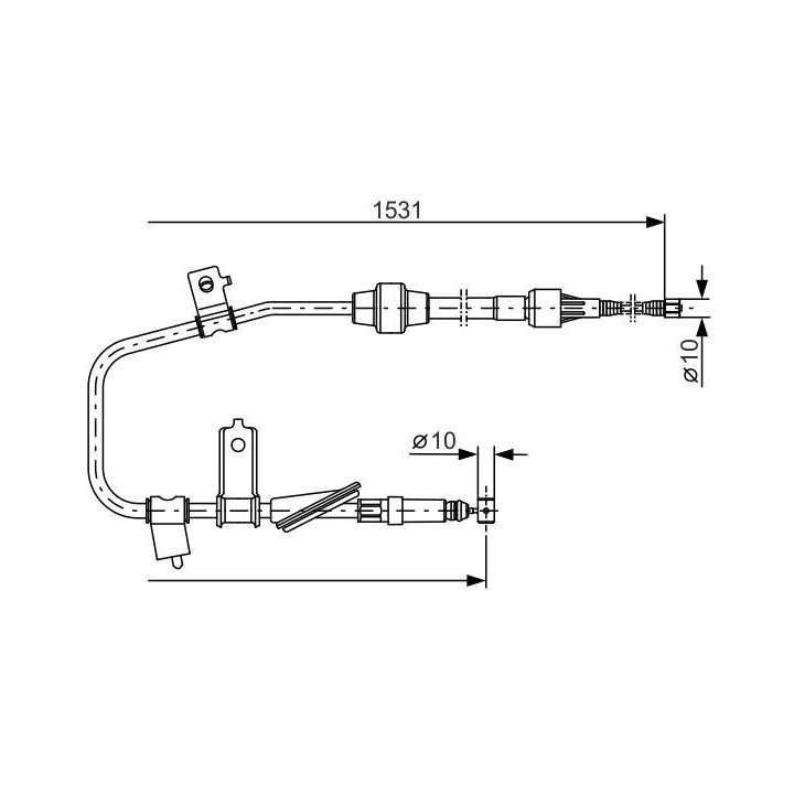 Trosas, stovėjimo stabdys BOSCH 1 987 477 788
