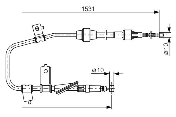Trosas, stovėjimo stabdys BOSCH 1 987 477 788