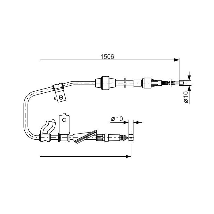 Trosas, stovėjimo stabdys BOSCH 1 987 477 789
