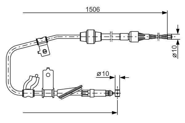 Trosas, stovėjimo stabdys BOSCH 1 987 477 789
