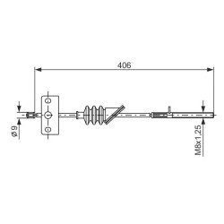 Trosas, stovėjimo stabdys BOSCH 1 987 477 832