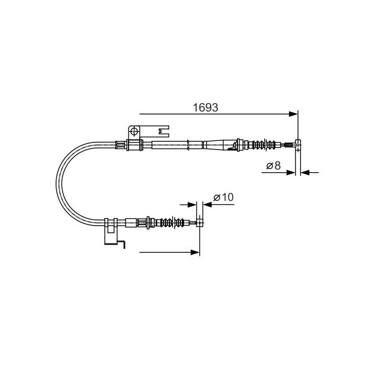 Trosas, stovėjimo stabdys BOSCH 1 987 477 917