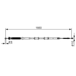 Trosas, stovėjimo stabdys BOSCH 1 987 477 973