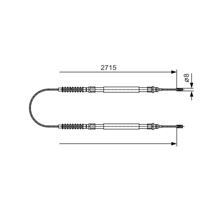 Trosas, stovėjimo stabdys BOSCH 1 987 482 003