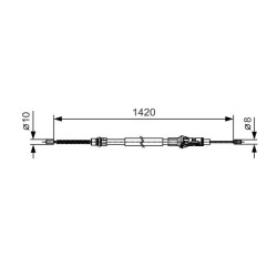 Trosas, stovėjimo stabdys BOSCH 1 987 482 013