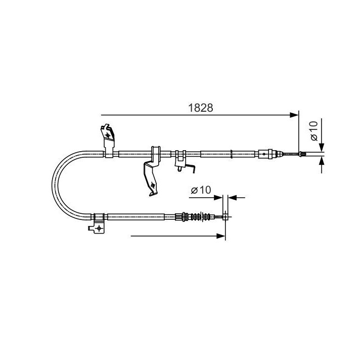 Trosas, stovėjimo stabdys BOSCH 1 987 482 053