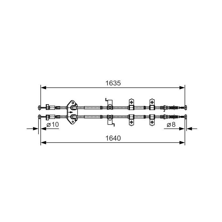 Trosas, stovėjimo stabdys BOSCH 1 987 482 054