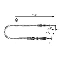 Trosas, stovėjimo stabdys BOSCH 1 987 482 056