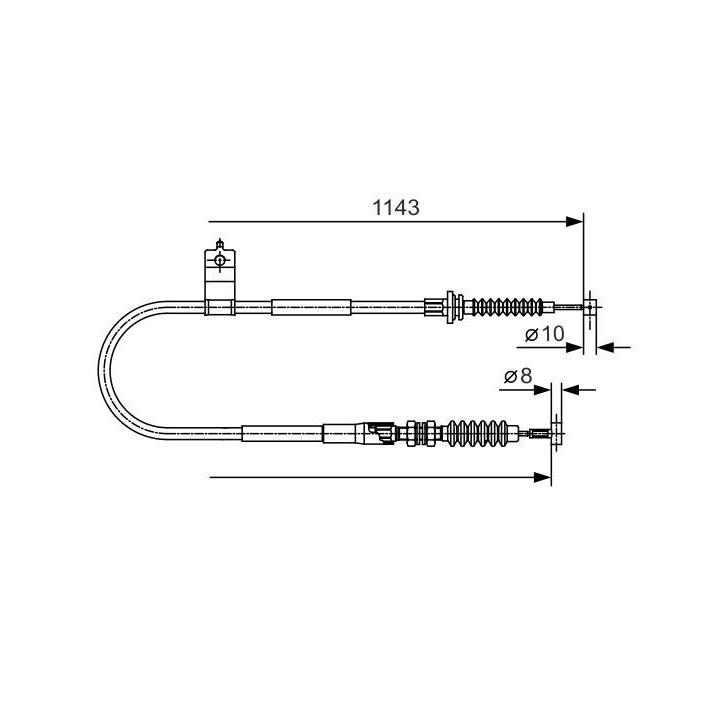Trosas, stovėjimo stabdys BOSCH 1 987 482 056