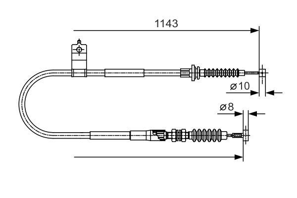 Trosas, stovėjimo stabdys BOSCH 1 987 482 056
