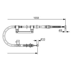 Trosas, stovėjimo stabdys BOSCH 1 987 482 100