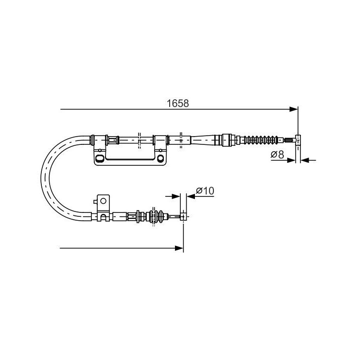 Trosas, stovėjimo stabdys BOSCH 1 987 482 100