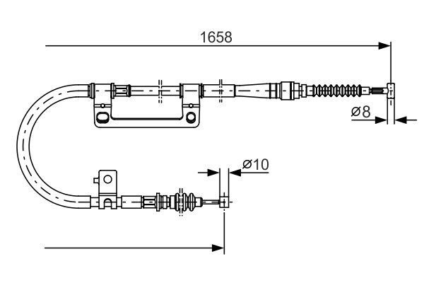 Trosas, stovėjimo stabdys BOSCH 1 987 482 100