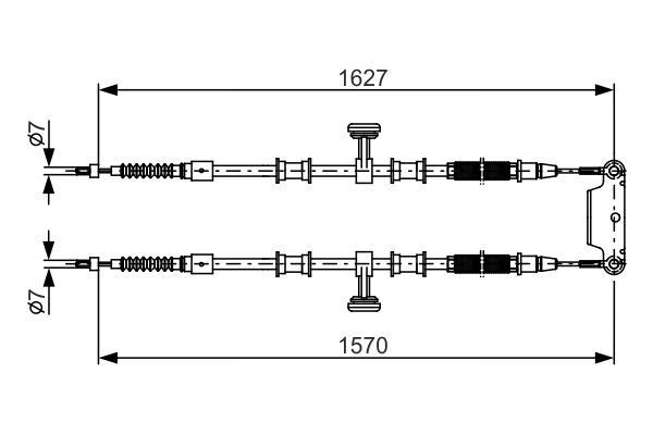 Trosas, stovėjimo stabdys BOSCH 1 987 482 147