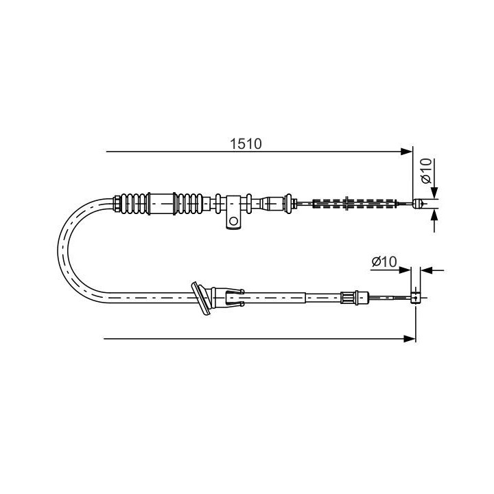 Trosas, stovėjimo stabdys BOSCH 1 987 482 163