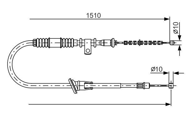 Trosas, stovėjimo stabdys BOSCH 1 987 482 163