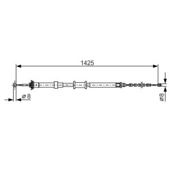 Trosas, stovėjimo stabdys BOSCH 1 987 482 200