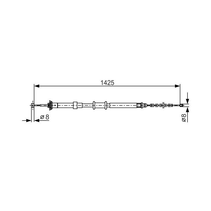 Trosas, stovėjimo stabdys BOSCH 1 987 482 200