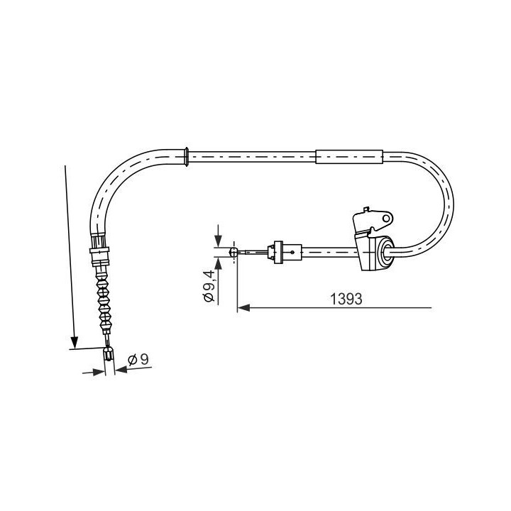 Trosas, stovėjimo stabdys BOSCH 1 987 482 227