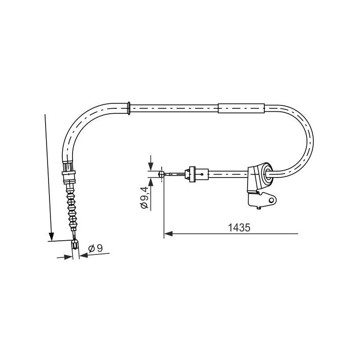 Trosas, stovėjimo stabdys BOSCH 1 987 482 230