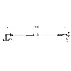 Trosas, stovėjimo stabdys BOSCH 1 987 482 238