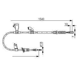 Trosas, stovėjimo stabdys BOSCH 1 987 482 271
