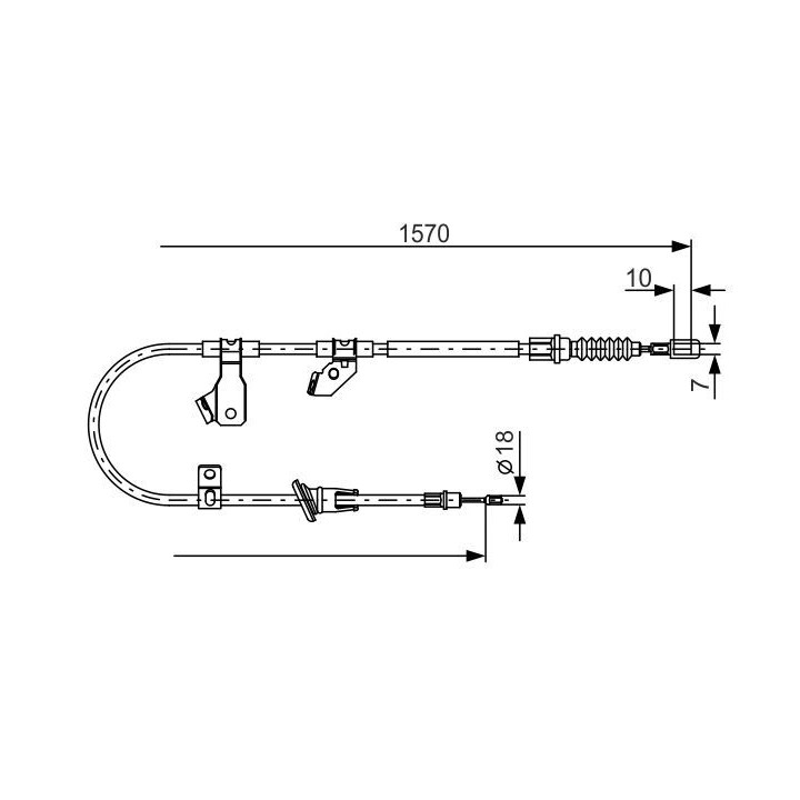 Trosas, stovėjimo stabdys BOSCH 1 987 482 272