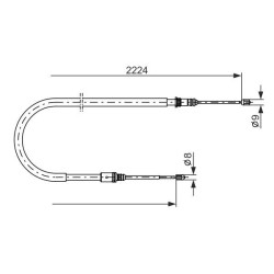 Trosas, stovėjimo stabdys BOSCH 1 987 482 303