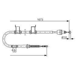 Trosas, stovėjimo stabdys BOSCH 1 987 482 361