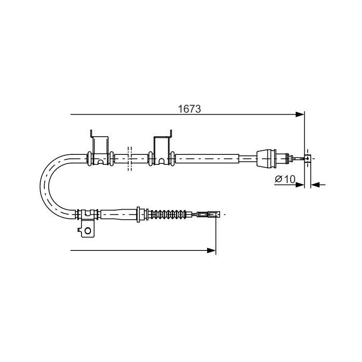 Trosas, stovėjimo stabdys BOSCH 1 987 482 361