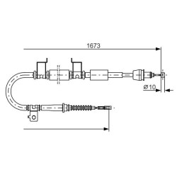 Trosas, stovėjimo stabdys BOSCH 1 987 482 362