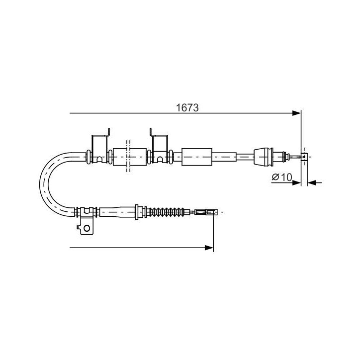 Trosas, stovėjimo stabdys BOSCH 1 987 482 362