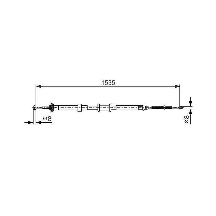 Trosas, stovėjimo stabdys BOSCH 1 987 482 393