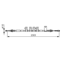 Trosas, stovėjimo stabdys BOSCH 1 987 482 403