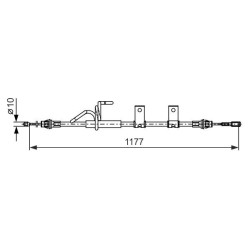 Trosas, stovėjimo stabdys BOSCH 1 987 482 404