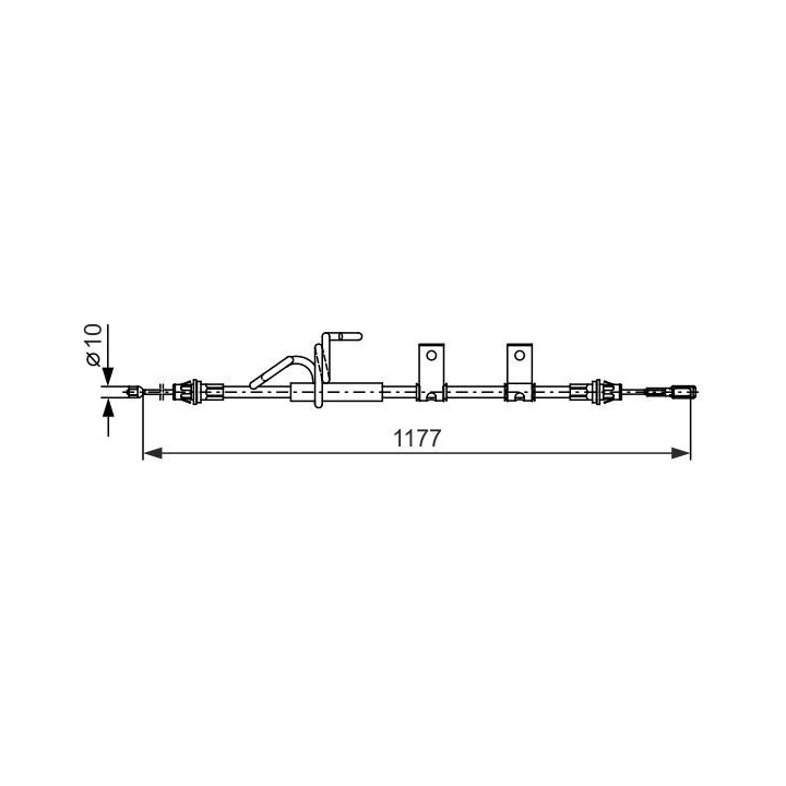 Trosas, stovėjimo stabdys BOSCH 1 987 482 404