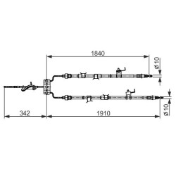 Trosas, stovėjimo stabdys BOSCH 1 987 482 420