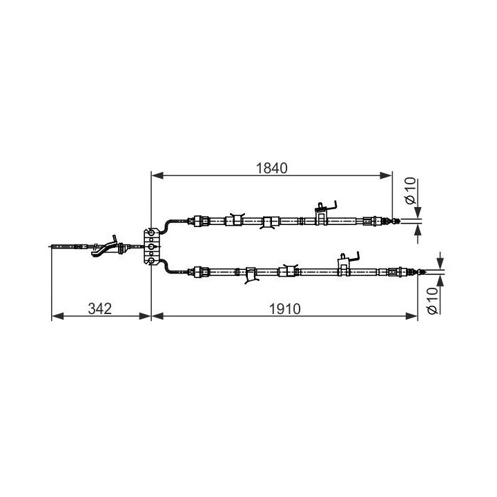 Trosas, stovėjimo stabdys BOSCH 1 987 482 420