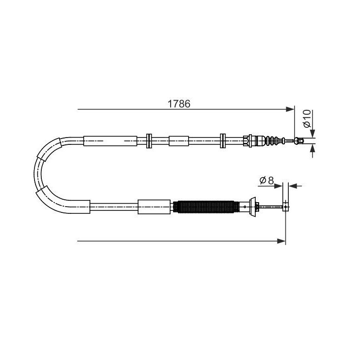 Trosas, stovėjimo stabdys BOSCH 1 987 482 589
